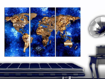 Korkbild - Golden Continents