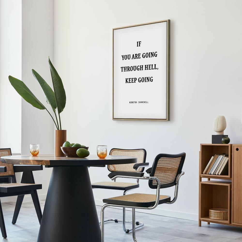 Leinwandbild - Power of Words (1-part) - Winston Churchill's Motivational Quote