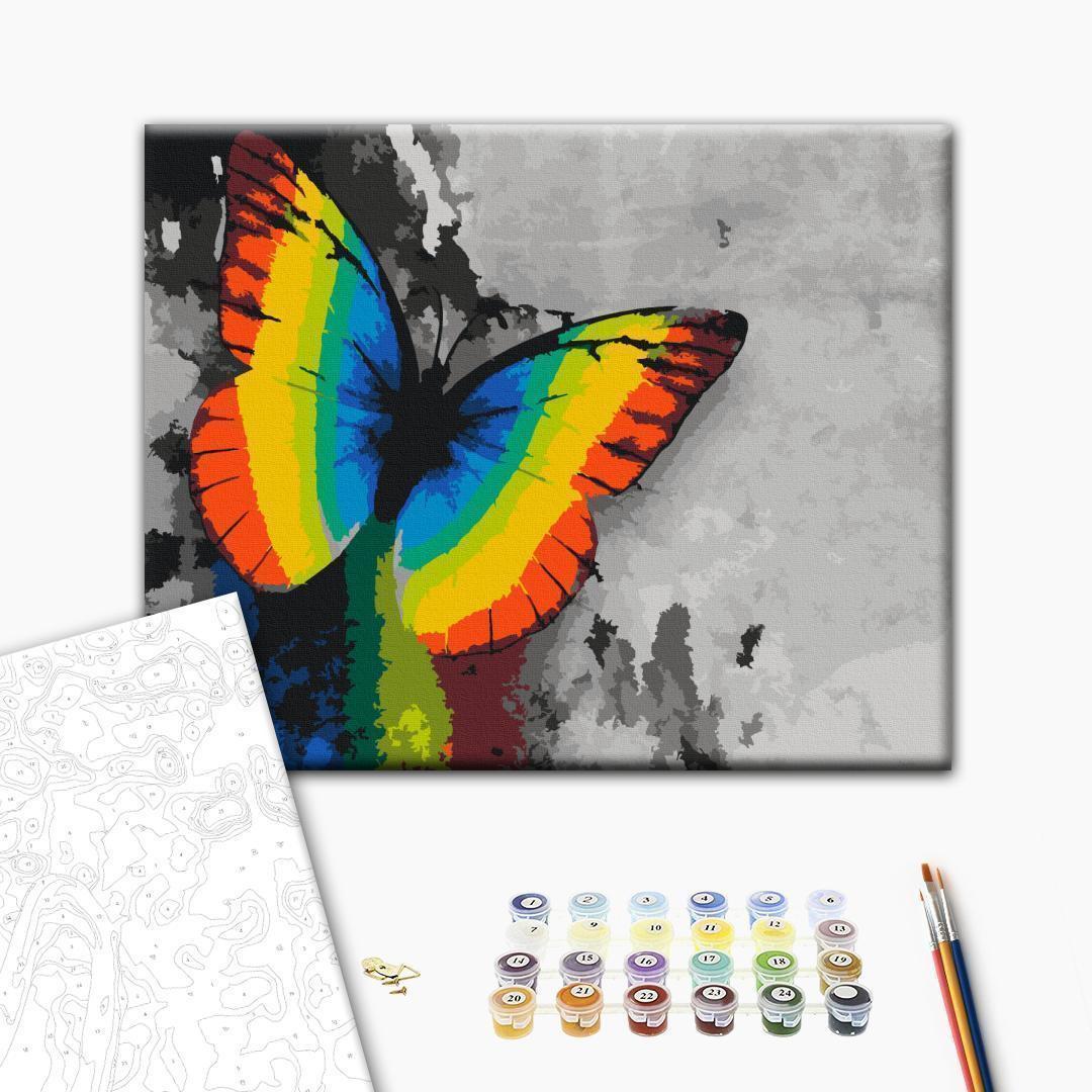 Malen nach Zahlen - Colourful Butterfly