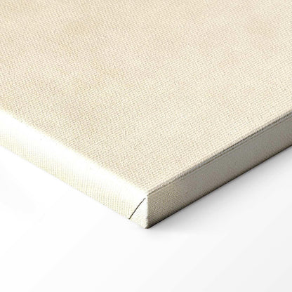 Leinwandbild - Lines and shapes – bead labyrinth on a pale washed background