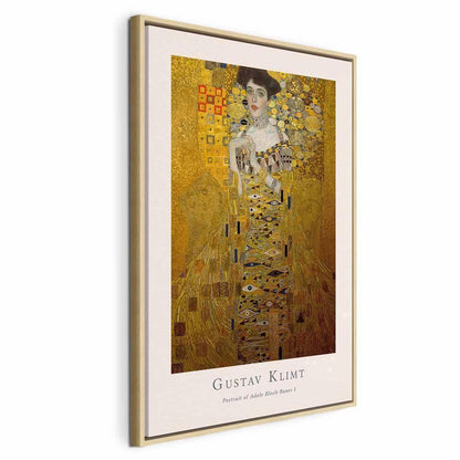 Leinwandbild - Gustav Klimt - Portrait of Adele Bloch (1 Part) Vertical