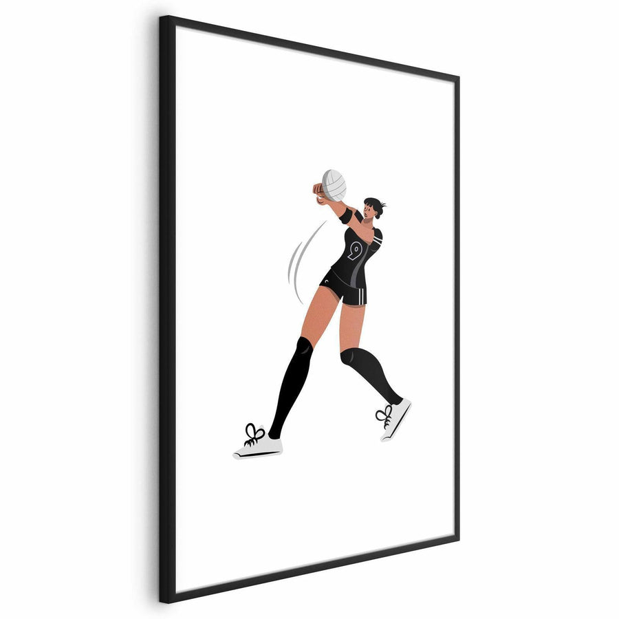 Poster - Illustration - Female Volleyball Team Player Artgeist