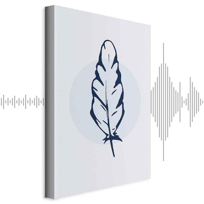 Leinwandbild - Blue Feather (1 Part) Vertical