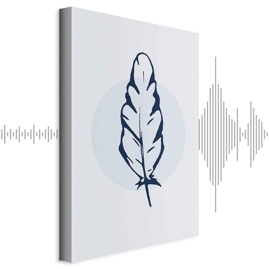 Leinwandbild - Blue Feather (1 Part) Vertical