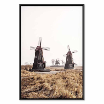 Leinwandbild - Wooden Windmill (1 Part) Vertical