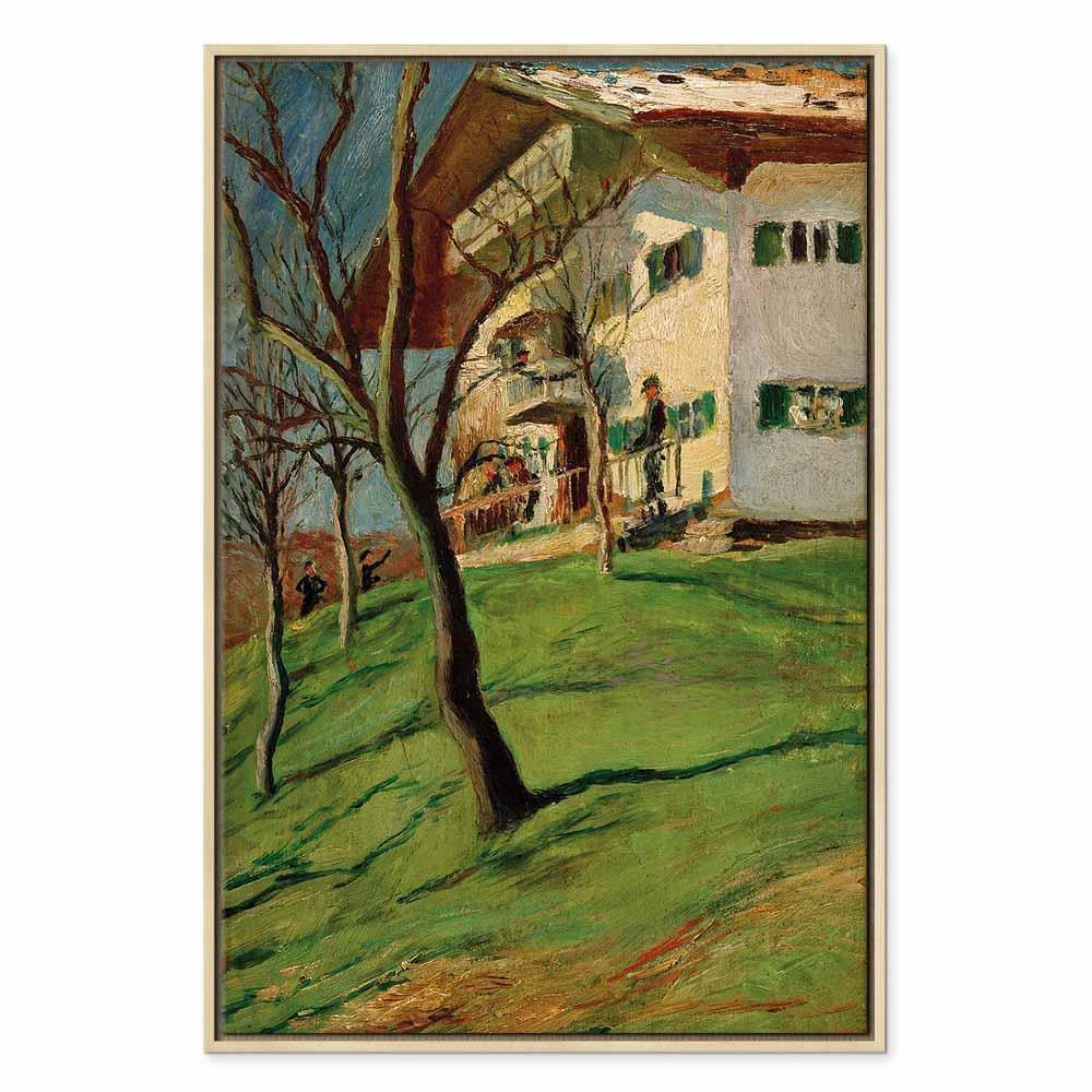 Leinwandbild - August Macke – Unser Häuschen in Tegernsee