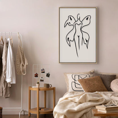 Leinwandbild - Butterfly Woman (1 Part) Vertical