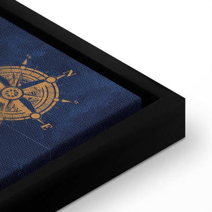 Leinwandbild - World Map: The Dark Blue Depths