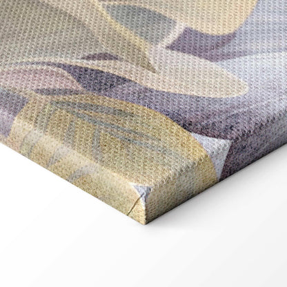 Leinwandbild - Heron wading in a pond - illustration in bright colours