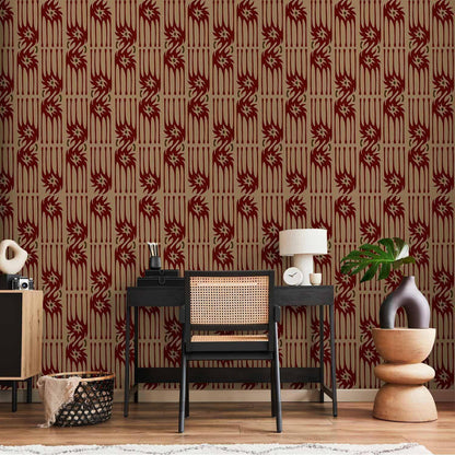 Tapete - Red claws – irregular shapes on a paper background