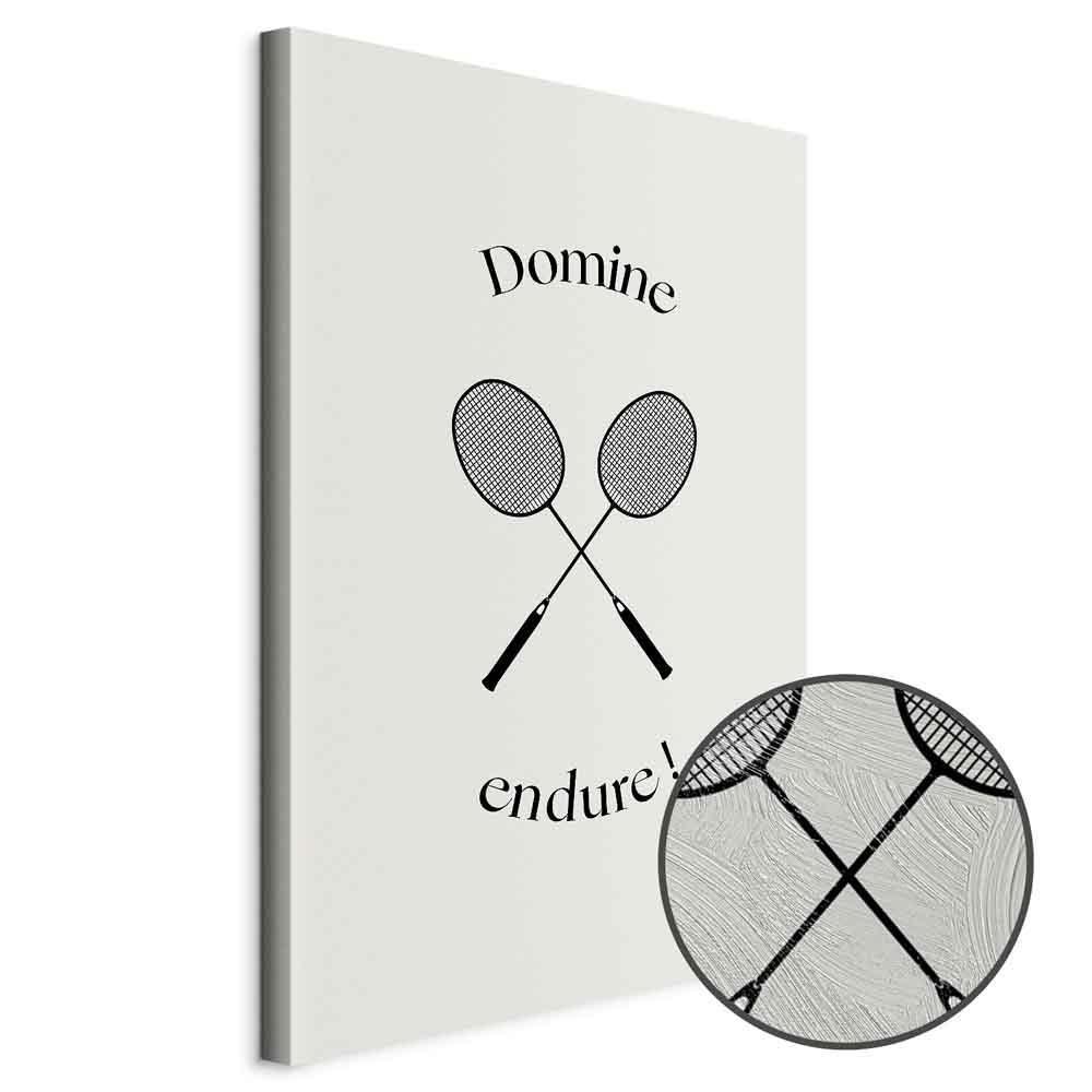 Leinwandbild - Black Badminton Rackets