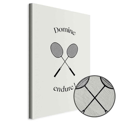 Leinwandbild - Black Badminton Rackets