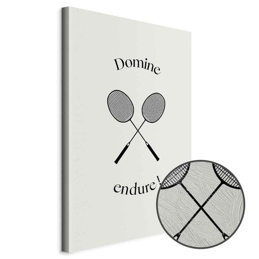 Leinwandbild - Black Badminton Rackets