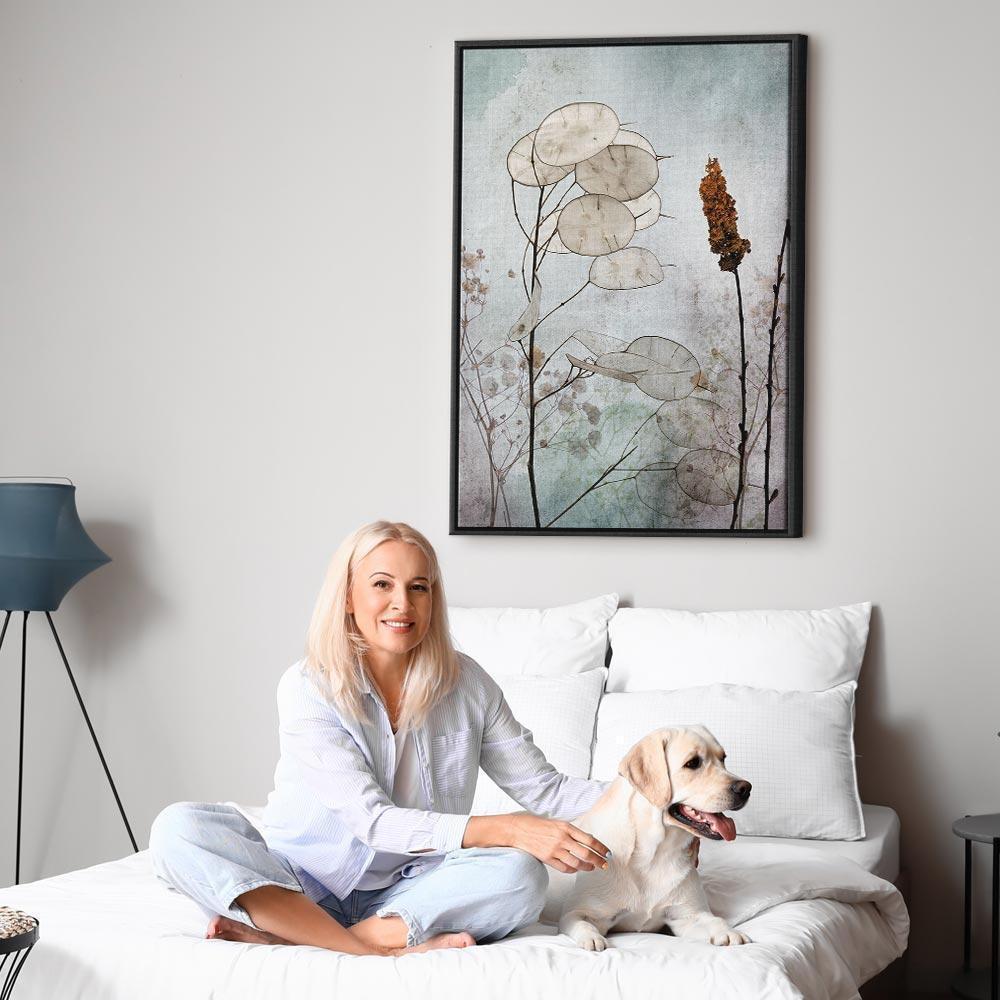 Leinwandbild - Lunaria Fruits (1 Part) Vertical