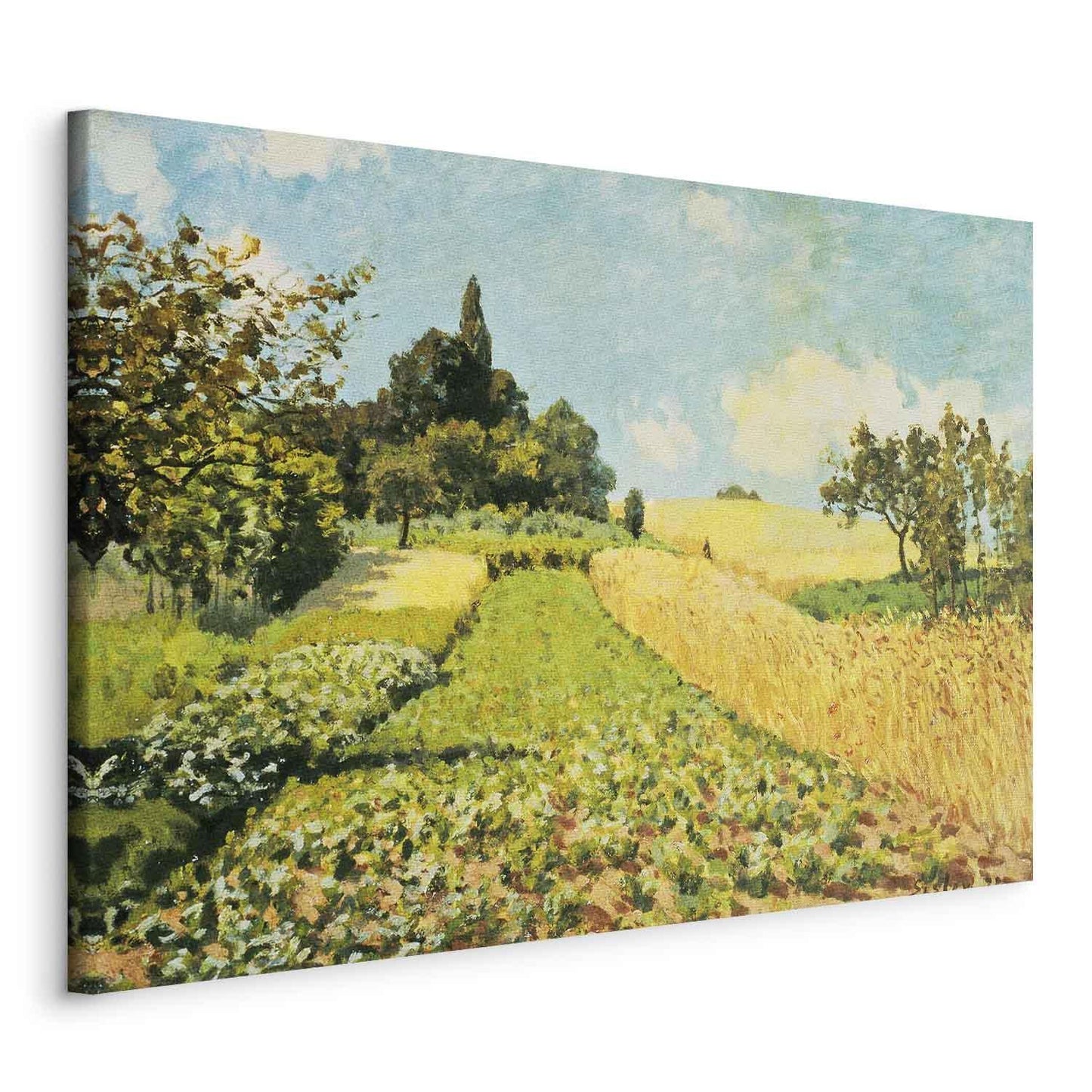 Leinwandbild - Wheat field (Alfred Sisley)
