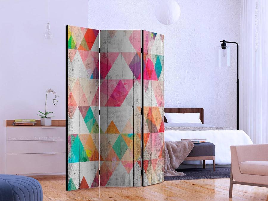 Paravent - Rainbow Triangles Artgeist