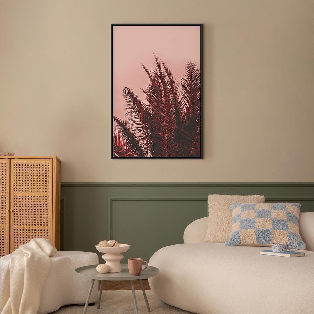 Leinwandbild - Palm Trees at Sunset (1 Part) Vertical