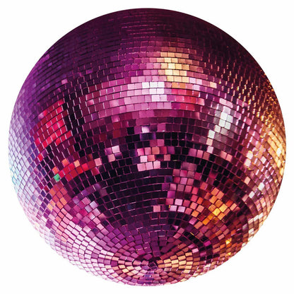 Runde Fototapete - Magenta disco ball
