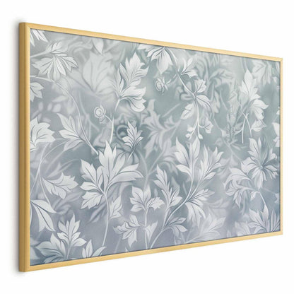 Poster - Worn Floral Patterns in Muted Turquoises Artgeist