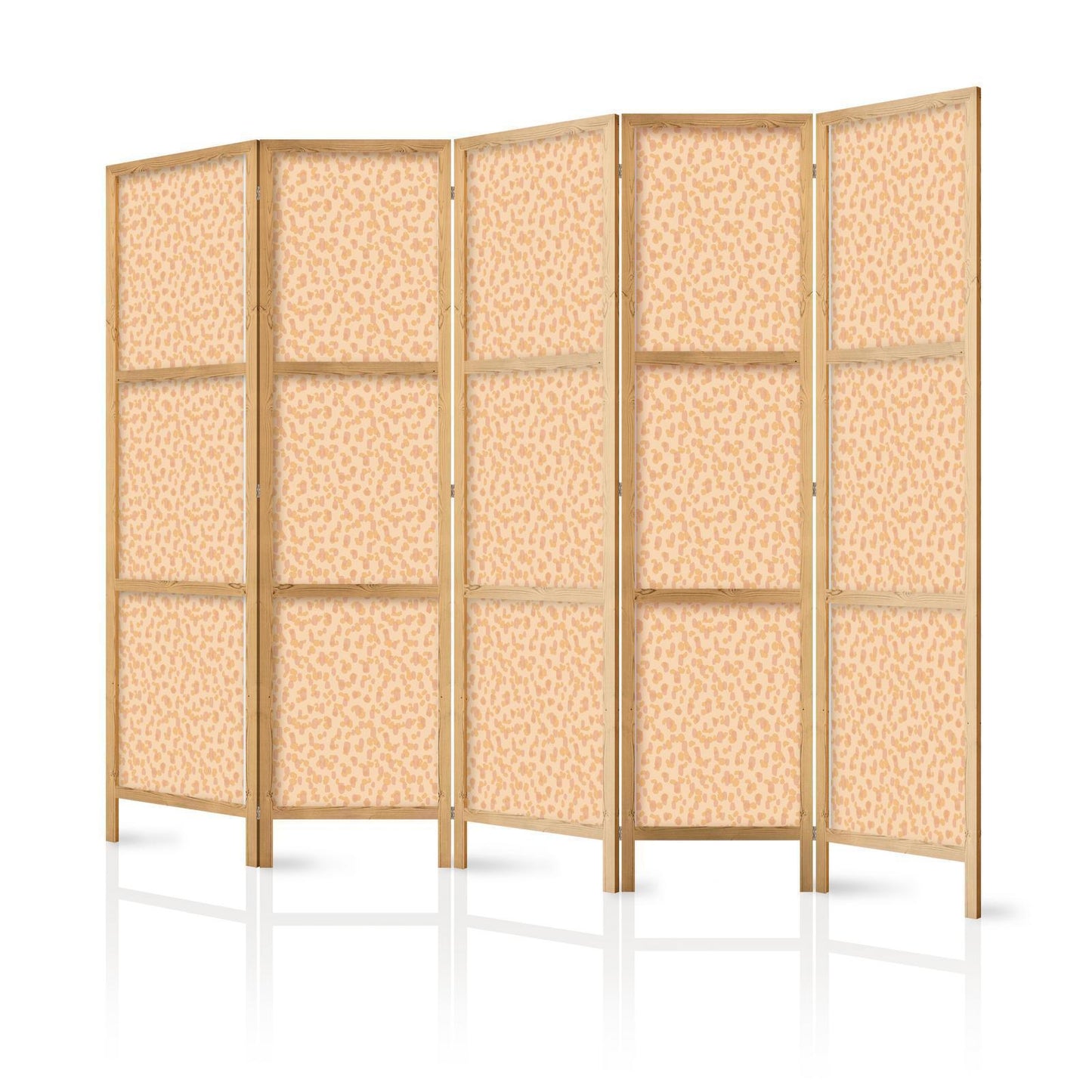 Japanischer Paravent - Tiny Dots - Optimistic Pattern in Peach Colors Artgeist