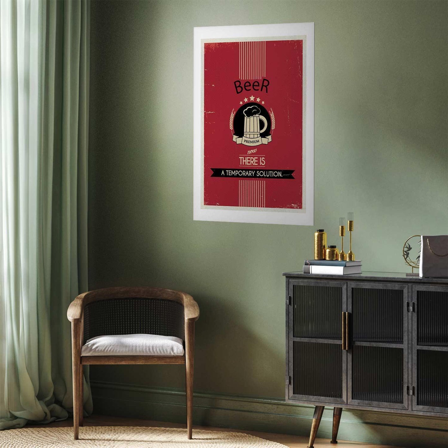 Poster Premium Beer – Vintage-Werbung mit Bier-Charme