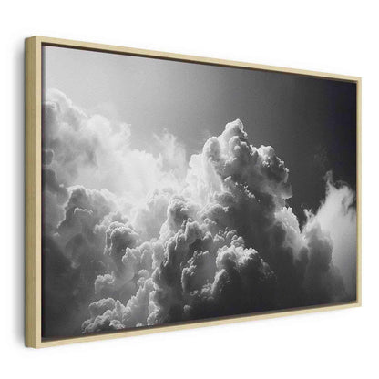 Leinwandbild - Extraordinary Phenomenon: The Sun Illuminating Dark Clouds Artgeist