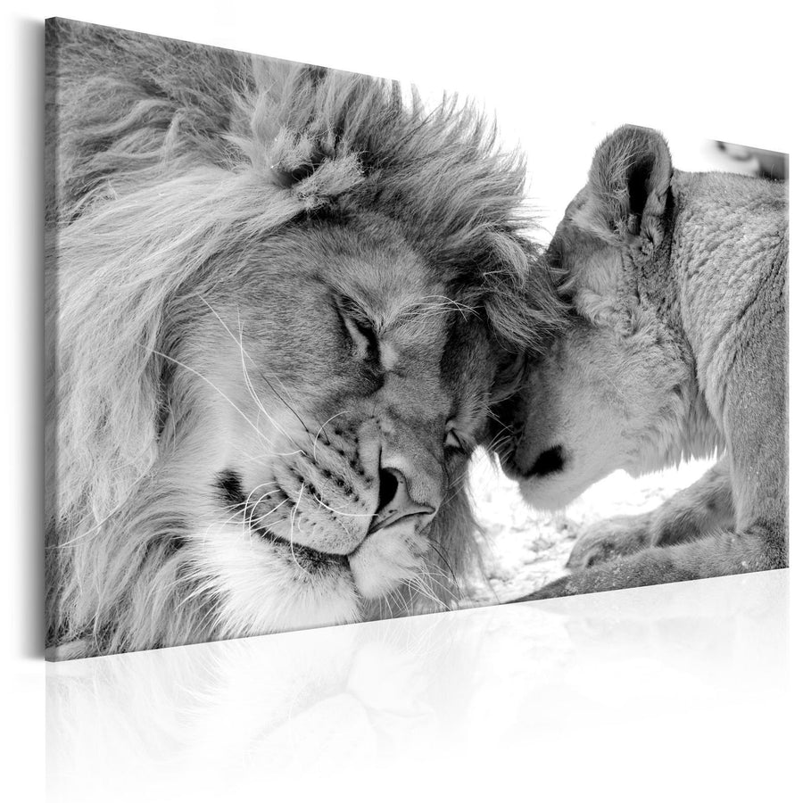Leinwandbild - Lion's Love Artgeist