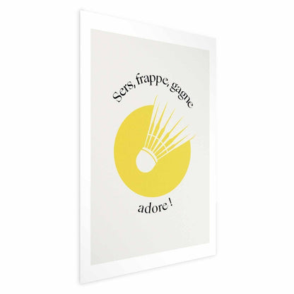 Poster - Shuttlecock Against the Yellow Sun Artgeist