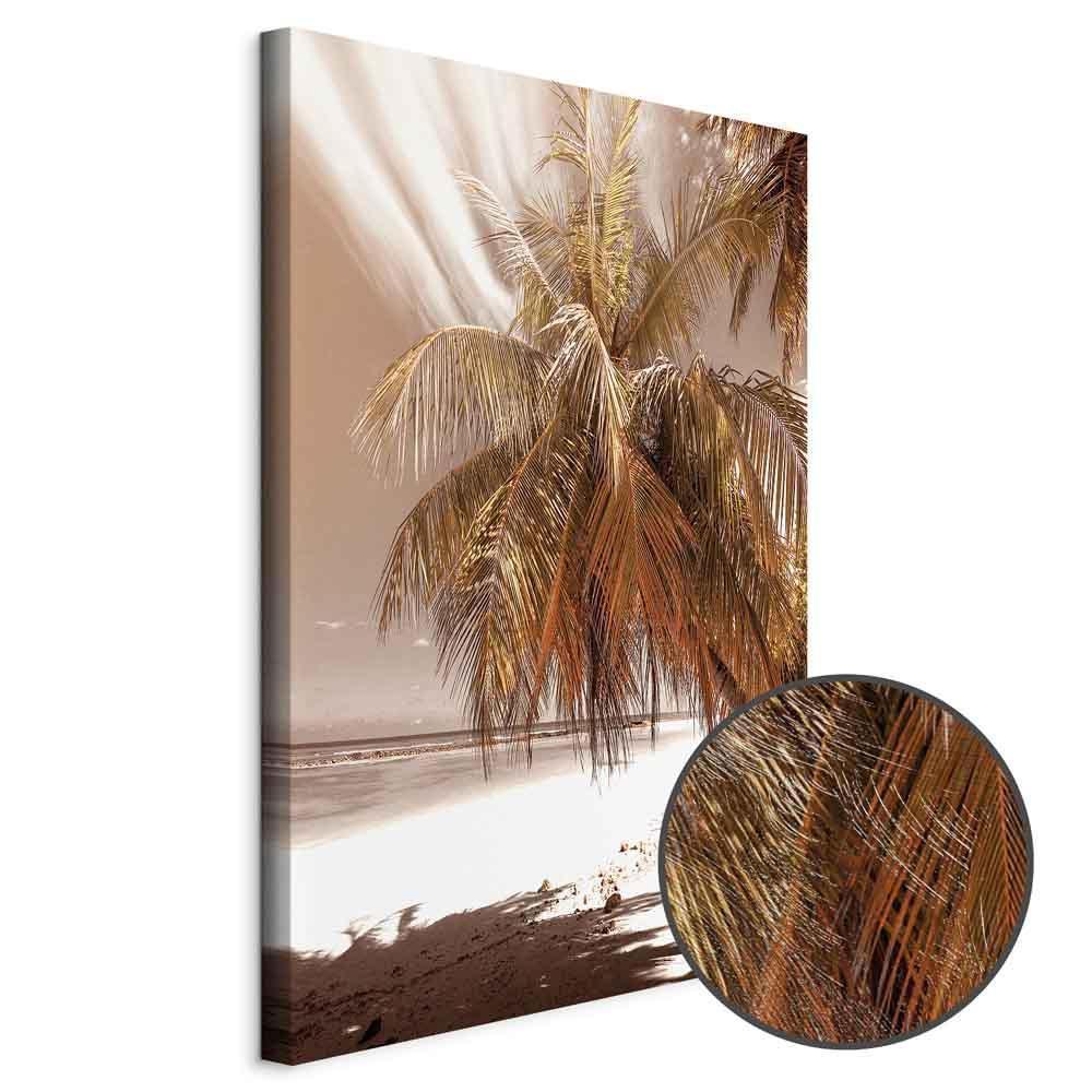 Leinwandbild - Palm Shadow (1 Part) Vertical