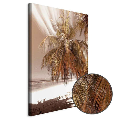 Leinwandbild - Palm Shadow (1 Part) Vertical