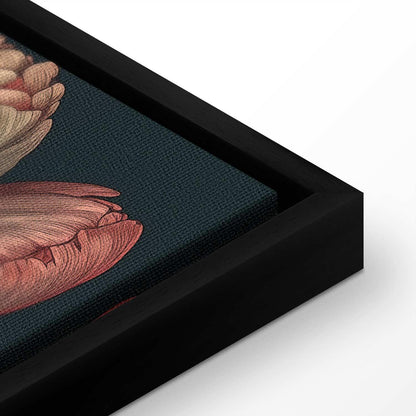 Leinwandbild - Flowers on a turquoise background