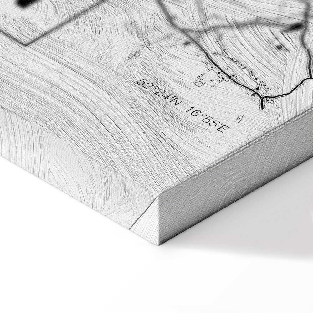 Leinwandbild - City Plan: Poznan (1 Part) Vertical