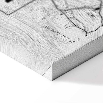 Leinwandbild - City Plan: Poznan (1 Part) Vertical