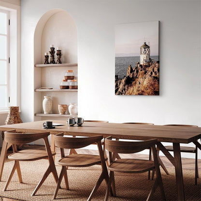 Leinwandbild - Lantern On The Cliff (1 Part) Vertical