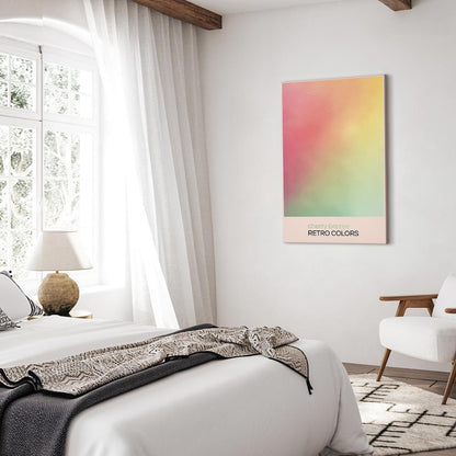 Leinwandbild - Cherry Breeze - Pastel Gradient in Delicate Retro Colors