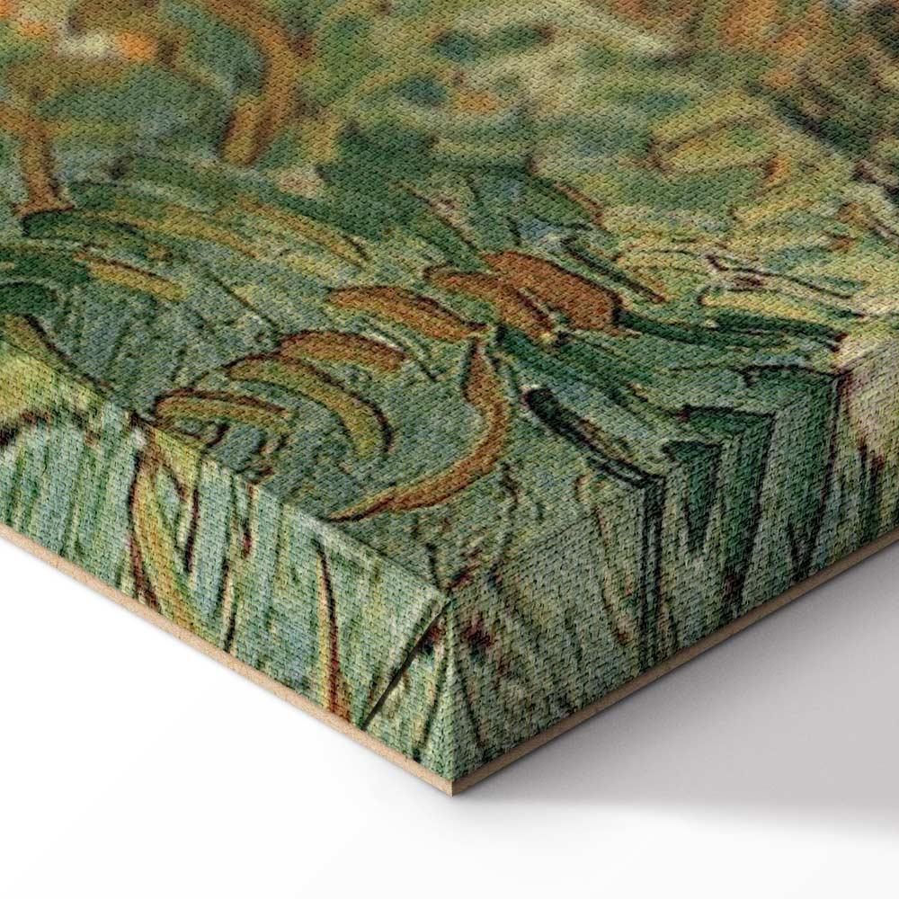 Leinwandbild - Vincent Van Gogh – Field with Wheat Stacks