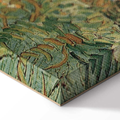 Leinwandbild - Vincent Van Gogh – Field with Wheat Stacks