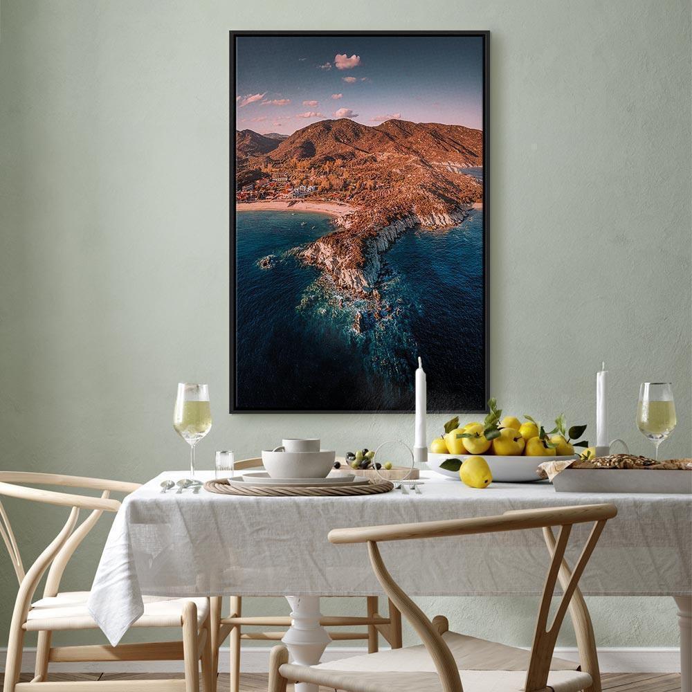 Leinwandbild - Cliff in Kalamitsi (1 Part) Vertical