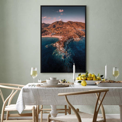 Leinwandbild - Cliff in Kalamitsi (1 Part) Vertical