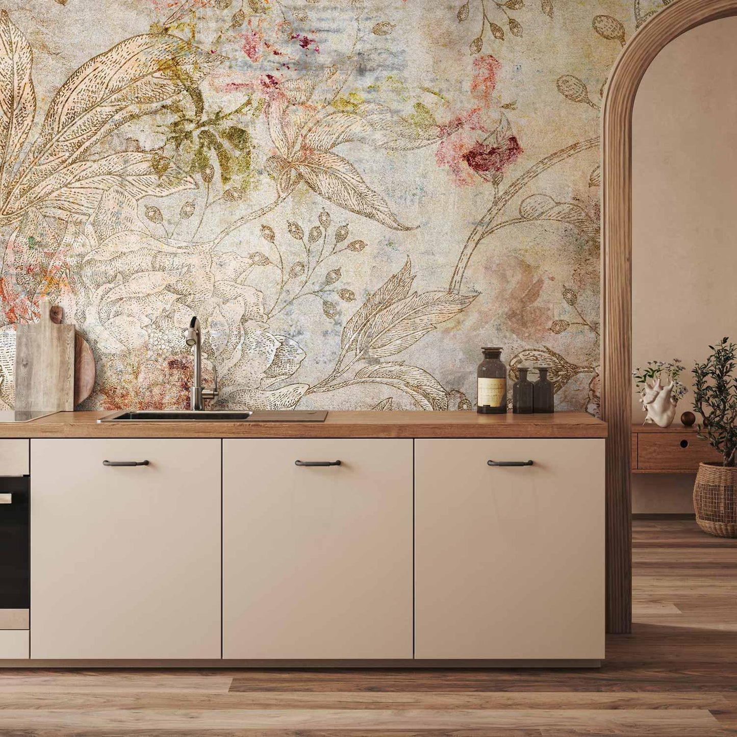 Fototapete - Old Postcard