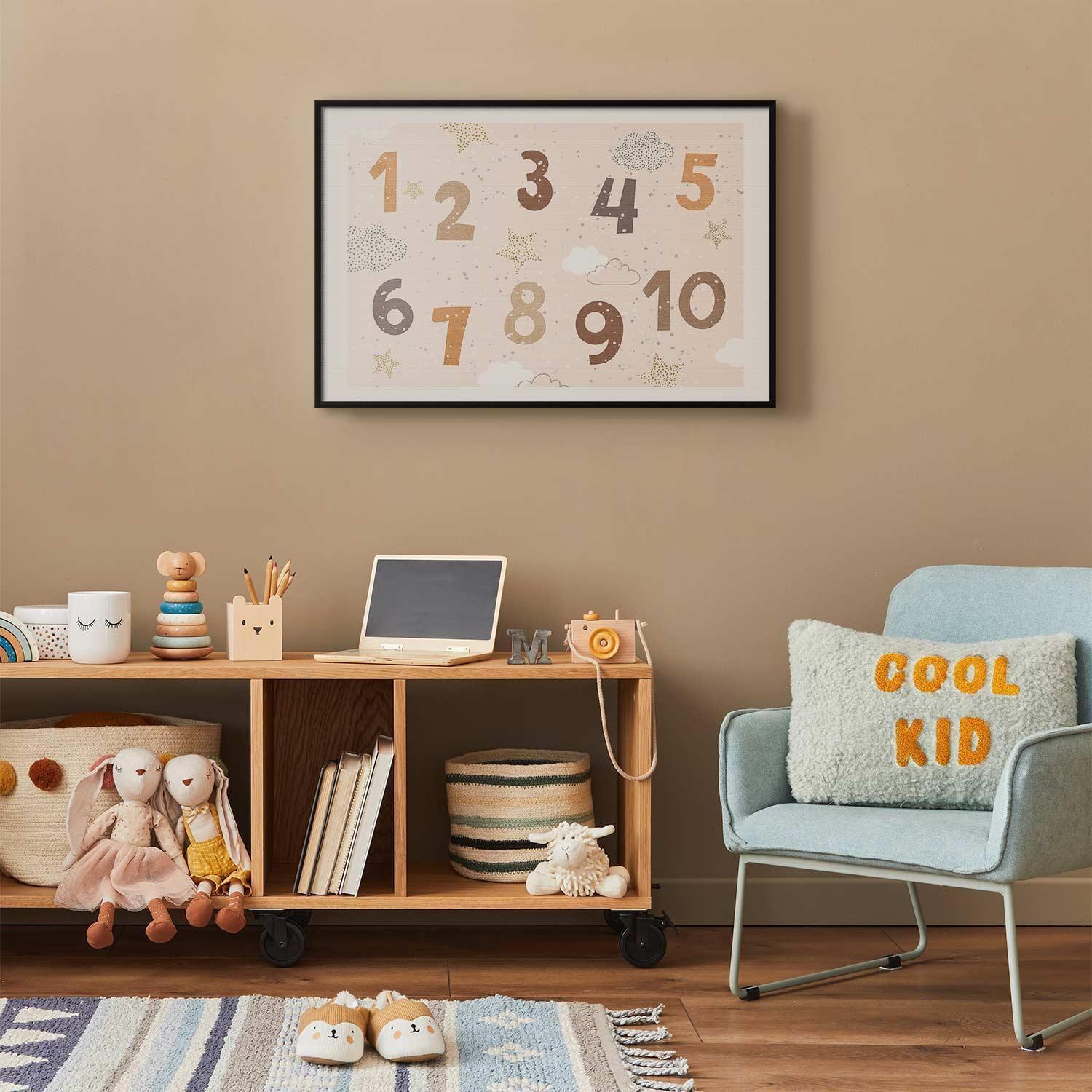 Poster - Numbers with Falling Snow Artgeist