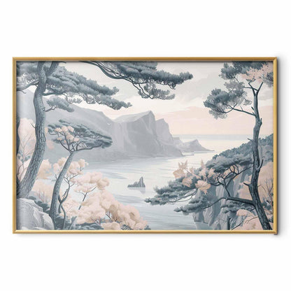 Poster - Blue Coast in Delicate Colors