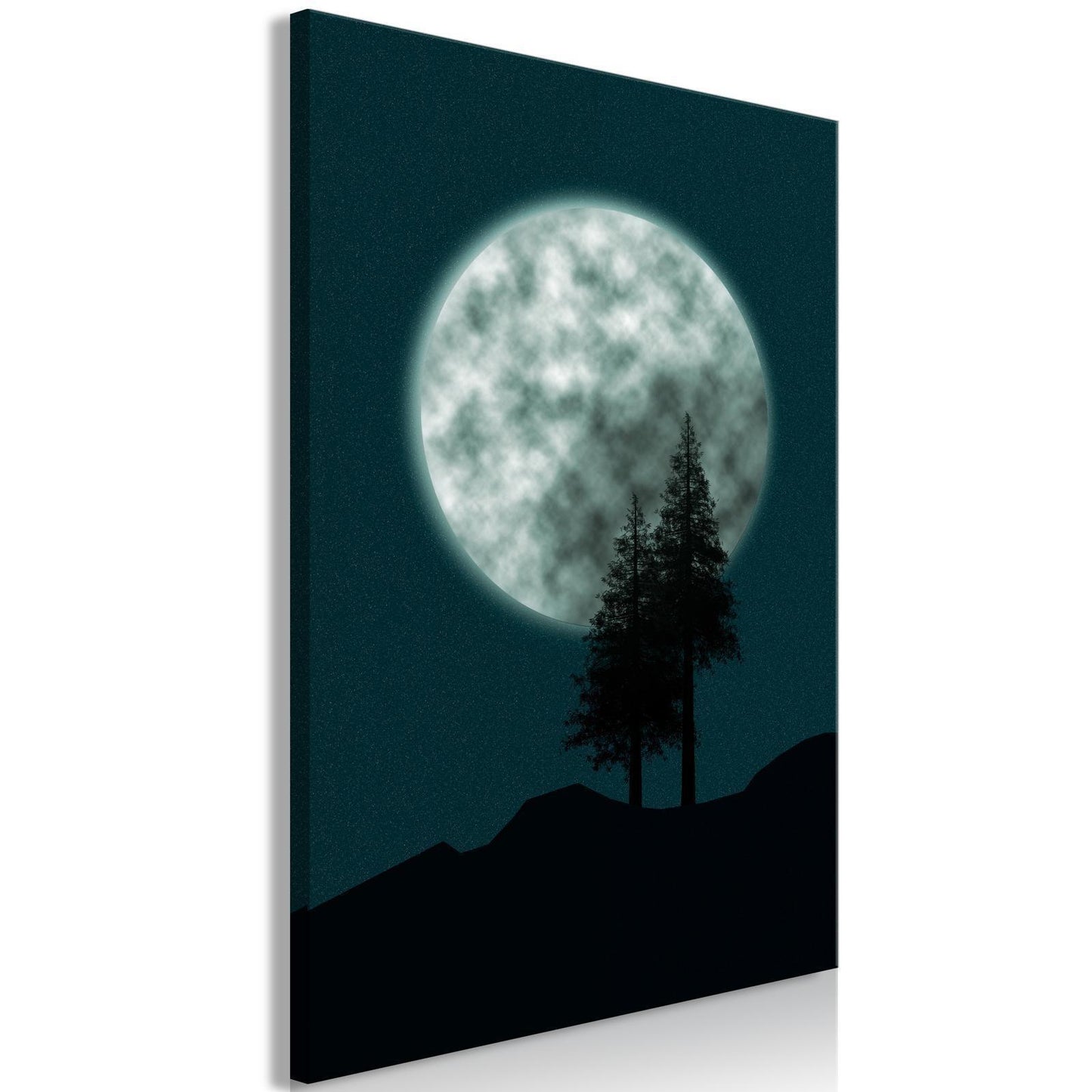 Leinwandbild Vollmond – leuchtender Mond vor Nachthimmel