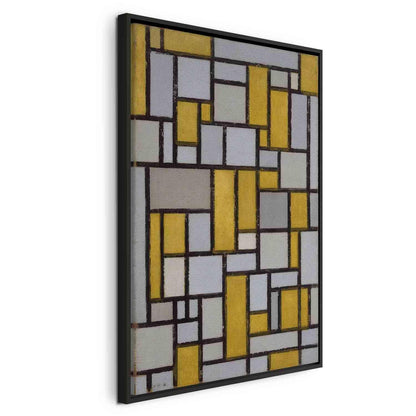 Leinwandbild - Composition with grid 1 (Piet Mondrian) Artgeist
