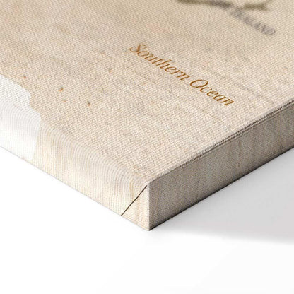 Leinwandbild - World Map: Beige Chic