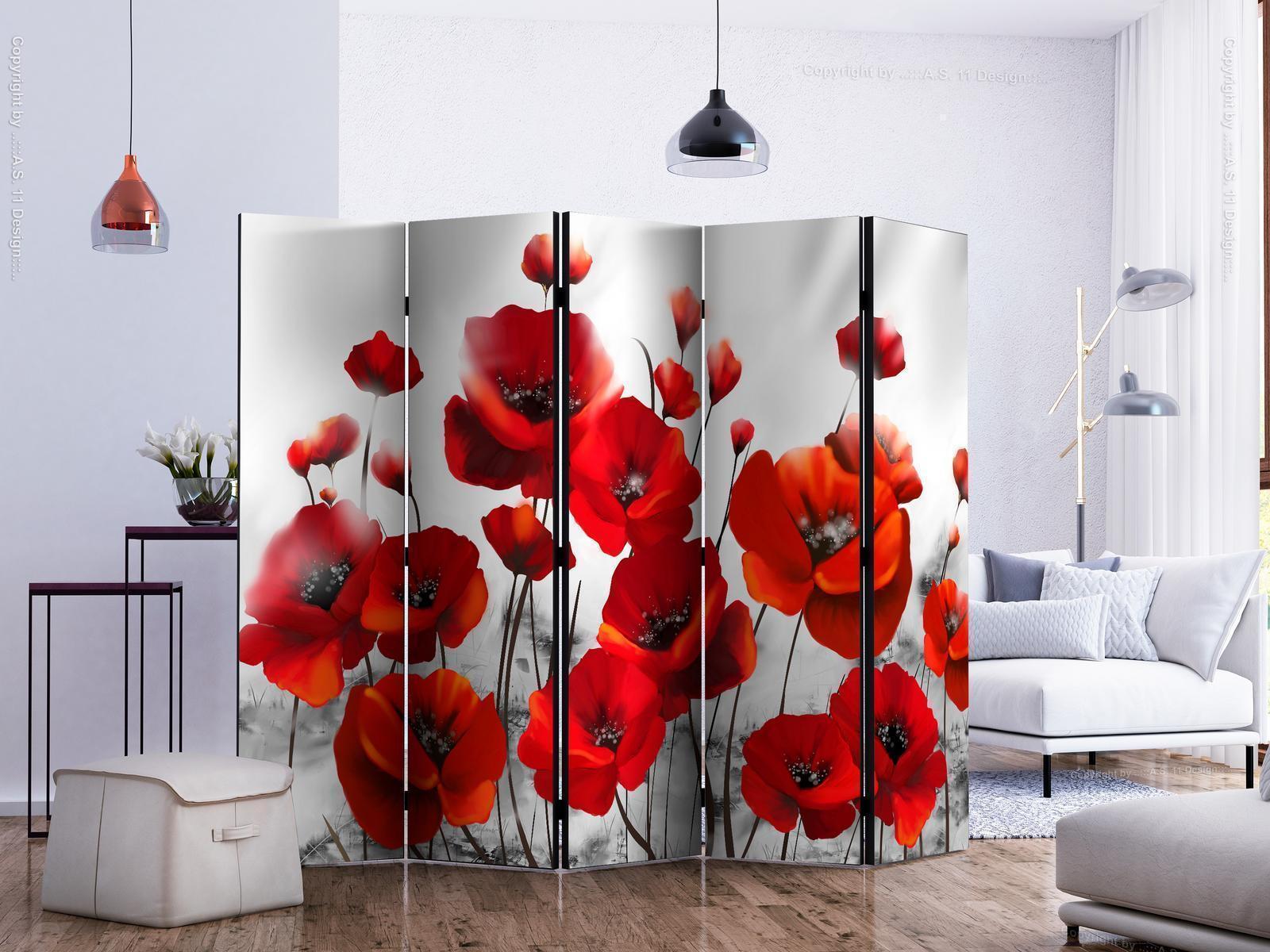 Paravent - Poppies in the Moonlight II Artgeist