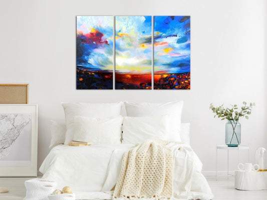 Leinwandbild - Colourful Sky (3 Parts) Artgeist