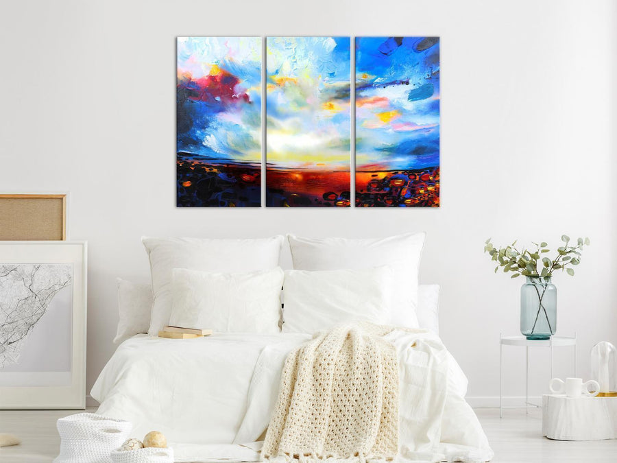 Leinwandbild - Colourful Sky (3 Parts) Artgeist