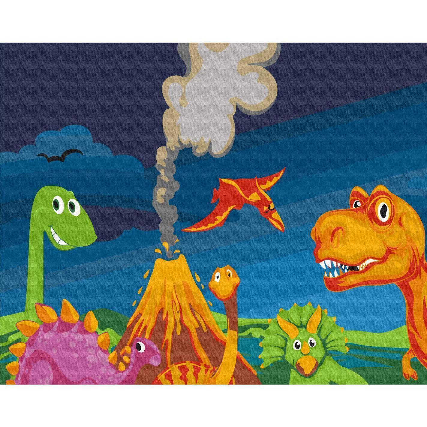 Malen nach Zahlen - Dinosaur World