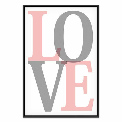 Leinwandbild - Grey Love (1 Part) Vertical